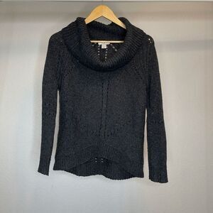 Loft Grey Turtleneck cowl turtle neck sweater‎